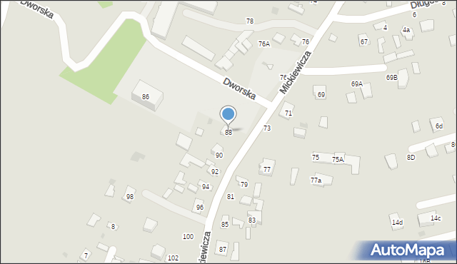 Tarnobrzeg, Mickiewicza Adama, 88, mapa Tarnobrzegu