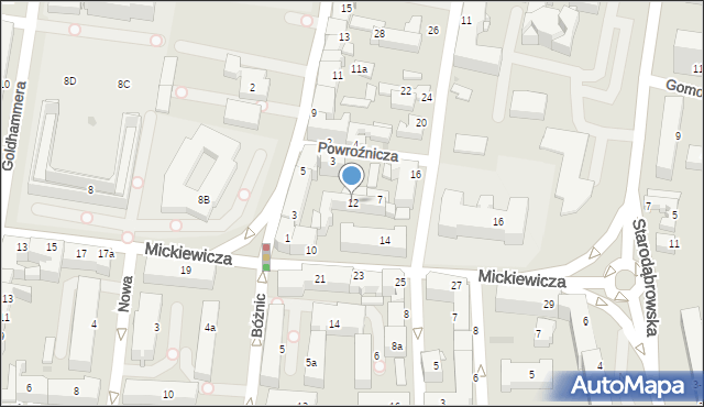 Tarnów, Mickiewicza Adama, 12, mapa Tarnów