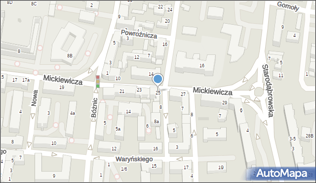 Tarnów, Mickiewicza Adama, 25, mapa Tarnów