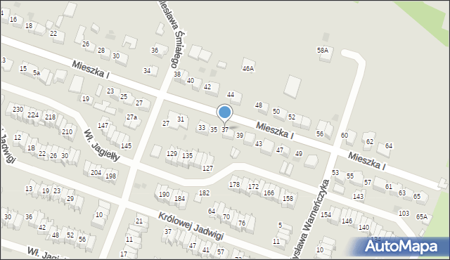 Tarnów, Mieszka I, 37, mapa Tarnów