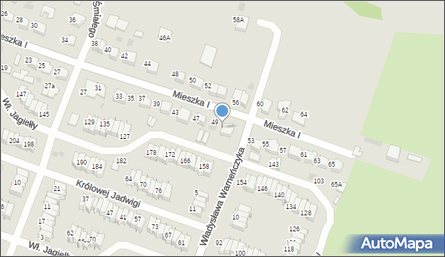 Tarnów, Mieszka I, 51, mapa Tarnów