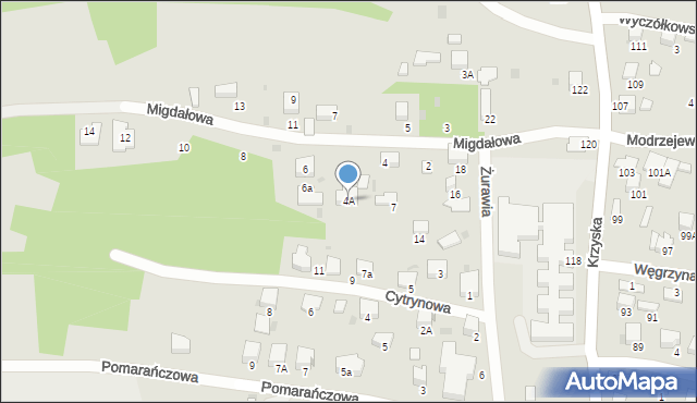 Tarnów, Migdałowa, 4A, mapa Tarnów