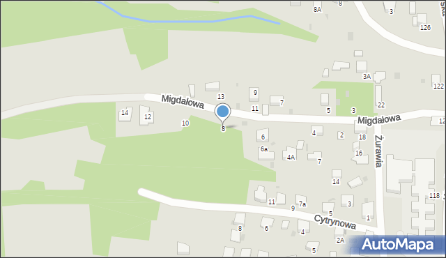 Tarnów, Migdałowa, 8, mapa Tarnów