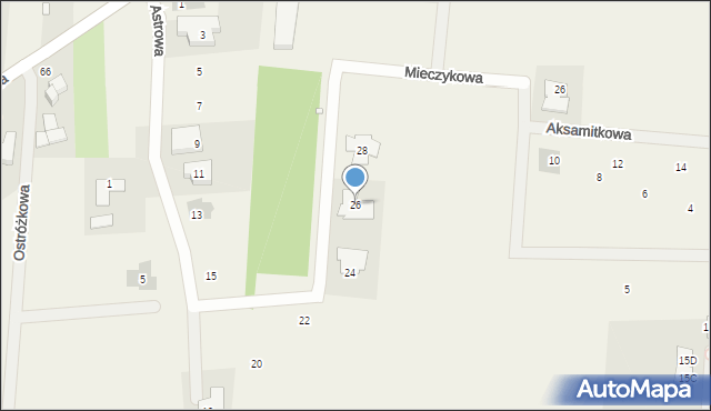 Tarnowo Podgórne, Mieczykowa, 26, mapa Tarnowo Podgórne