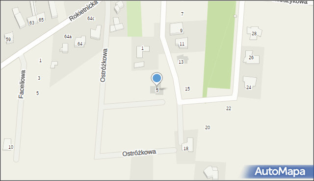 Tarnowo Podgórne, Mieczykowa, 5, mapa Tarnowo Podgórne