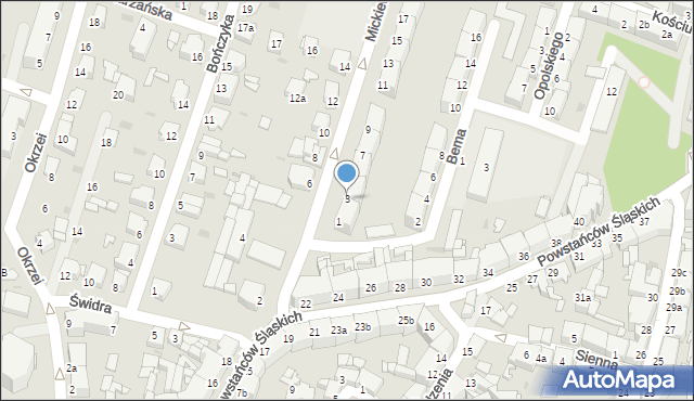 Tarnowskie Góry, Mickiewicza Adama, 3, mapa Tarnowskie Góry