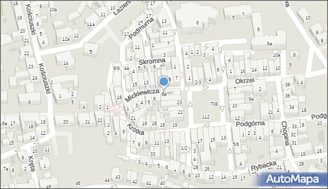 Tczew, Mickiewicza Adama, 6a, mapa Tczew