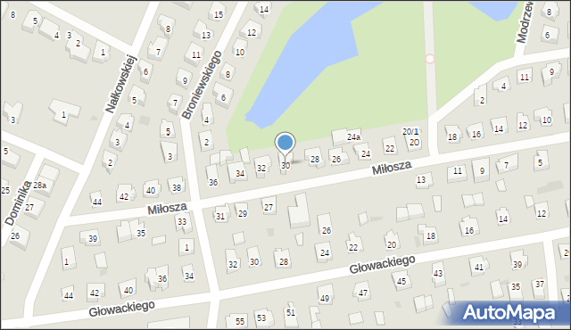 Tczew, Miłosza Czesława, 30, mapa Tczew