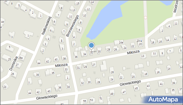 Tczew, Miłosza Czesława, 32, mapa Tczew