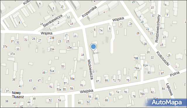 Tłuszcz, Mickiewicza Adama, 7, mapa Tłuszcz