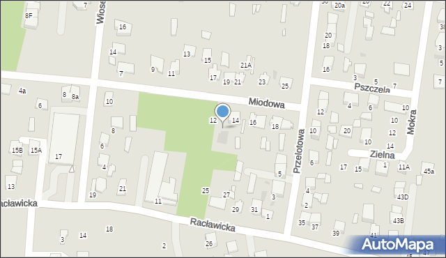 Tłuszcz, Miodowa, 14a, mapa Tłuszcz