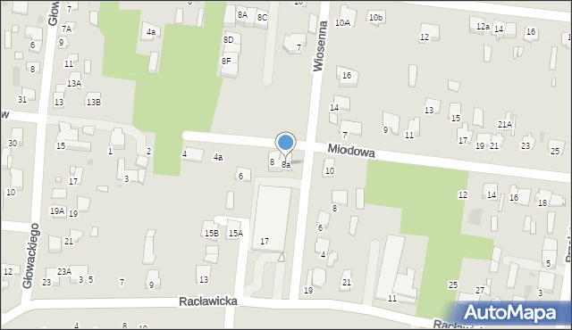 Tłuszcz, Miodowa, 8a, mapa Tłuszcz