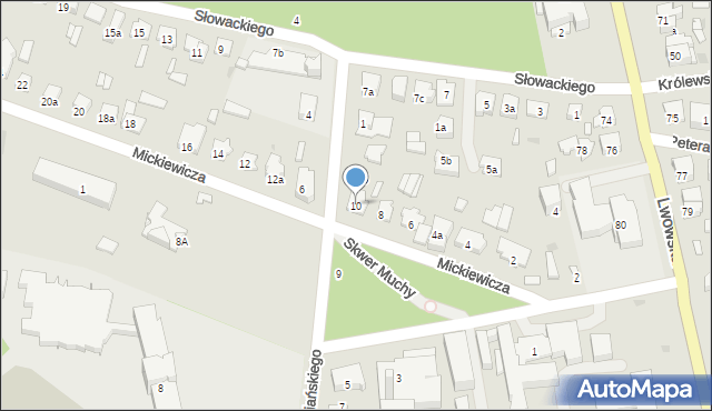 Tomaszów Lubelski, Mickiewicza Adama, 10, mapa Tomaszów Lubelski