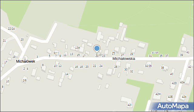 Tomaszów Mazowiecki, Michałowska, 21, mapa Tomaszów Mazowiecki