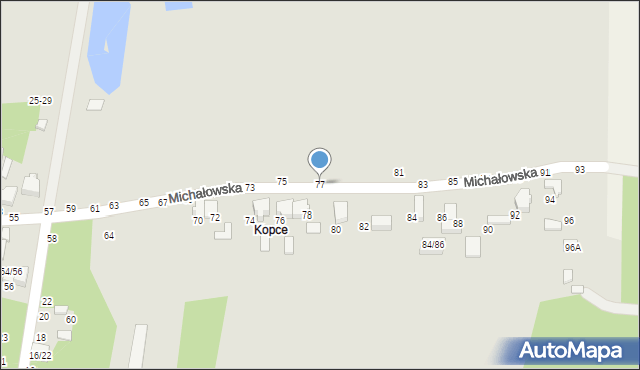 Tomaszów Mazowiecki, Michałowska, 77, mapa Tomaszów Mazowiecki