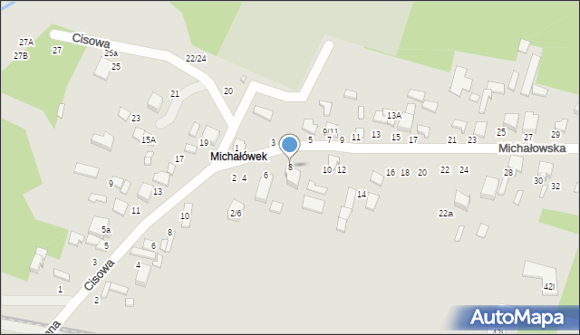 Tomaszów Mazowiecki, Michałowska, 8, mapa Tomaszów Mazowiecki