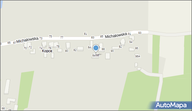 Tomaszów Mazowiecki, Michałowska, 84/86, mapa Tomaszów Mazowiecki