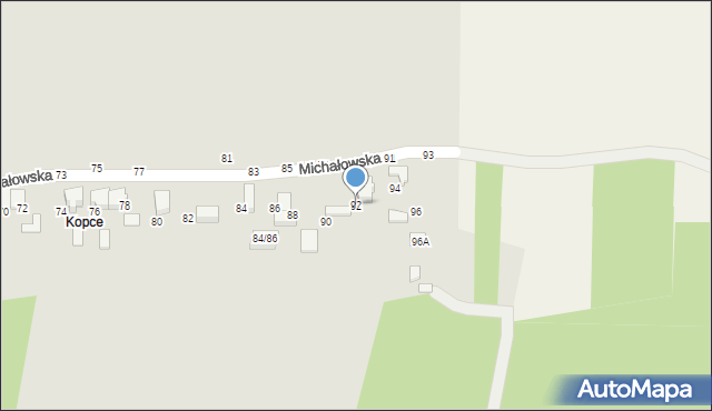 Tomaszów Mazowiecki, Michałowska, 92, mapa Tomaszów Mazowiecki