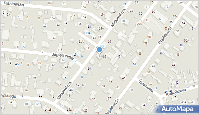 Tomaszów Mazowiecki, Mickiewicza Adama, 12A, mapa Tomaszów Mazowiecki