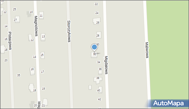 Tomaszów Mazowiecki, Migdałowa, 32, mapa Tomaszów Mazowiecki