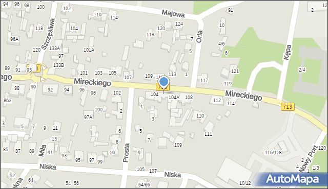 Tomaszów Mazowiecki, Mireckiego, 106, mapa Tomaszów Mazowiecki