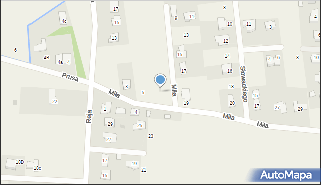 Tomice, Miła, 7, mapa Tomice