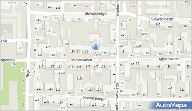 Toruń, Mickiewicza Adama, 132, mapa Torunia