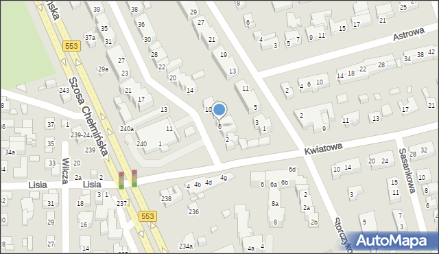 Toruń, Migdałowa, 6, mapa Torunia