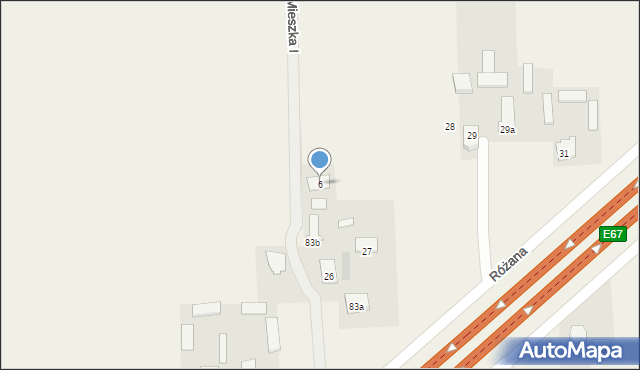 Trojany, Mieszka I, 6, mapa Trojany