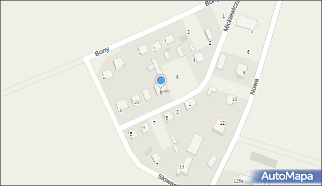 Trzcianne, Mickiewicza Adama, 8, mapa Trzcianne