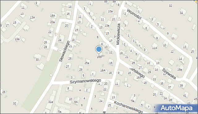 Trzebinia, Mickiewicza Adama, 16A, mapa Trzebinia