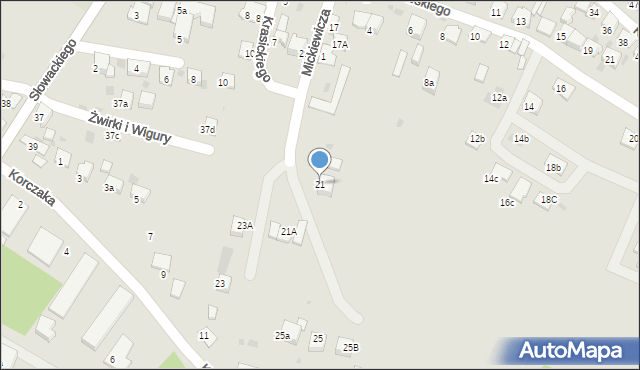 Trzebinia, Mickiewicza Adama, 21, mapa Trzebinia
