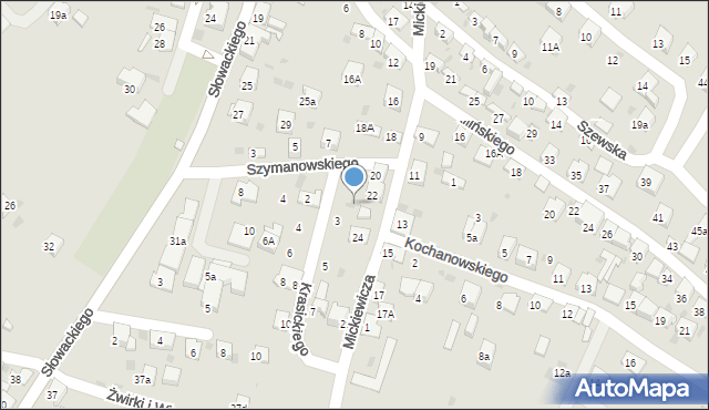 Trzebinia, Mickiewicza Adama, 24A, mapa Trzebinia