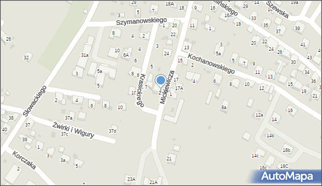 Trzebinia, Mickiewicza Adama, 26, mapa Trzebinia