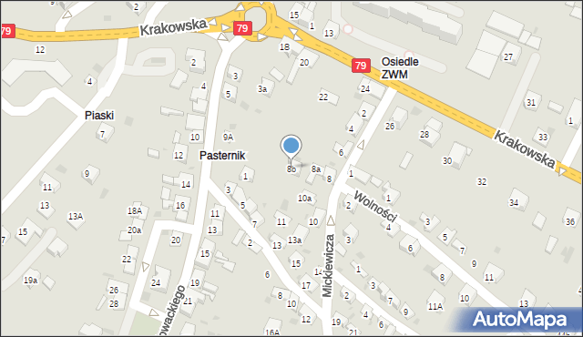 Trzebinia, Mickiewicza Adama, 8b, mapa Trzebinia