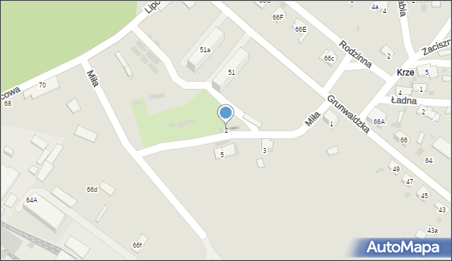 Trzebinia, Miła, 2, mapa Trzebinia