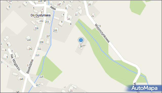 Trzebinia, Miła, 14, mapa Trzebinia