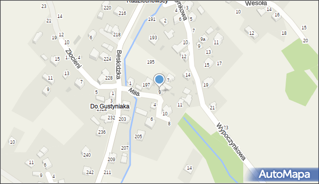 Trzebinia, Miła, 9, mapa Trzebinia