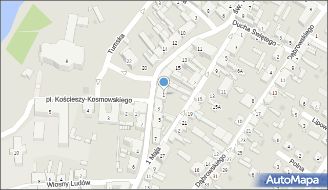 Trzemeszno, Mickiewicza Adama, 1, mapa Trzemeszno