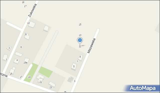 Tuchom, Miszewska, 11, mapa Tuchom