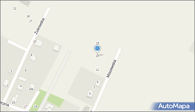 Tuchom, Miszewska, 13, mapa Tuchom