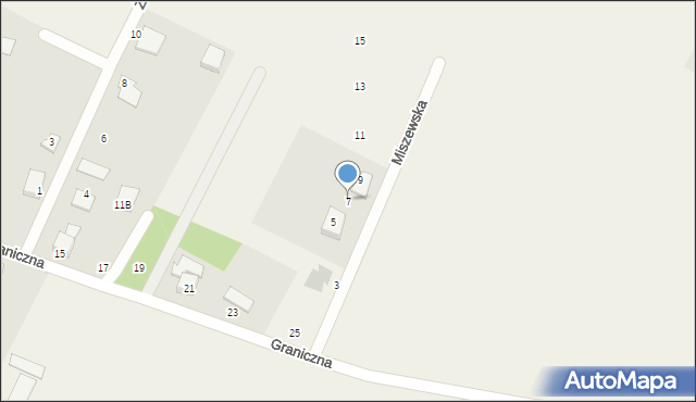 Tuchom, Miszewska, 7, mapa Tuchom