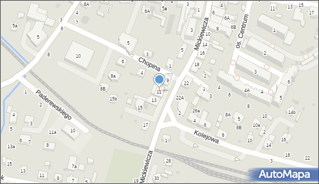 Tuchów, Mickiewicza Adama, 11, mapa Tuchów