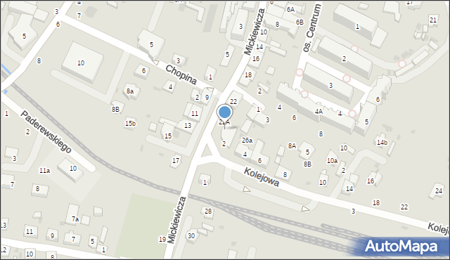 Tuchów, Mickiewicza Adama, 26, mapa Tuchów