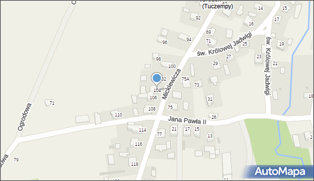 Tuczempy, Mickiewicza Adama, 104, mapa Tuczempy