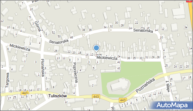 Tuliszków, Mickiewicza Adama, 10, mapa Tuliszków