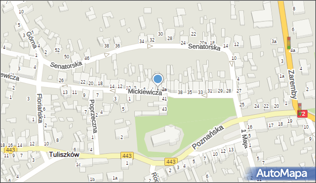 Tuliszków, Mickiewicza Adama, 2, mapa Tuliszków
