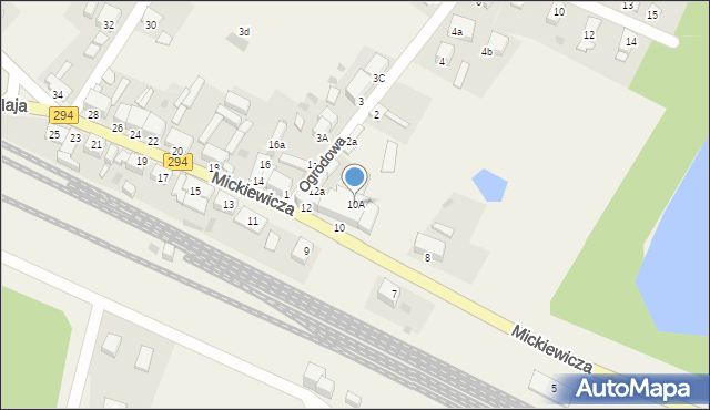 Tuplice, Mickiewicza Adama, 10A, mapa Tuplice