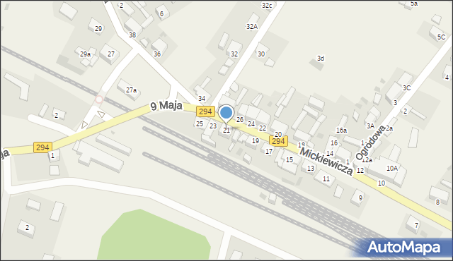 Tuplice, Mickiewicza Adama, 21, mapa Tuplice