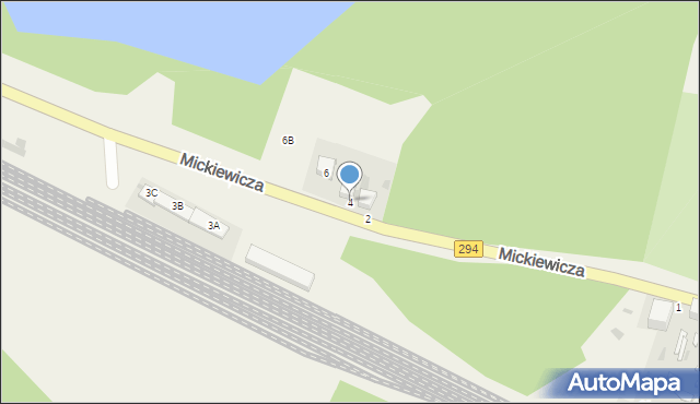 Tuplice, Mickiewicza Adama, 4, mapa Tuplice